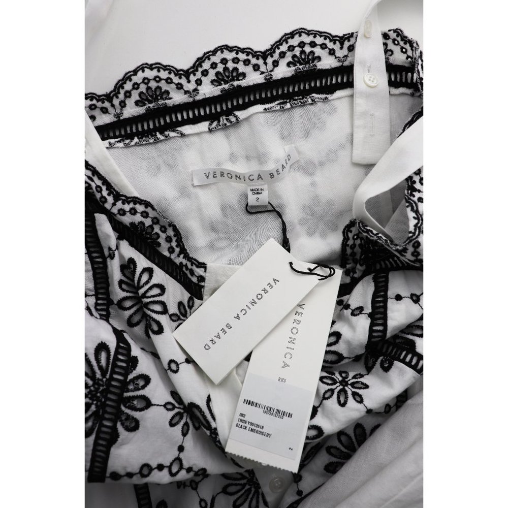 NWT Veronica Beard Sasha Embroidered Midi Dress 2 - Picture 5 of 9